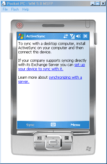 PocketPC emulator - ActiveSync