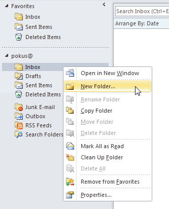 Outlook 2010 - New Folder 1