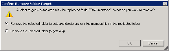 Remove Folder Target and Replication member