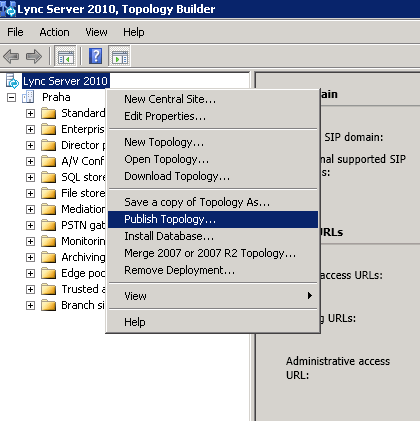 Lync Server Topology Builder