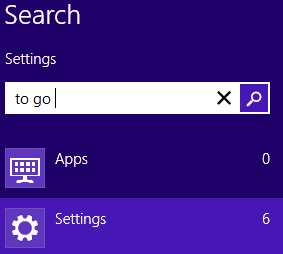 Windows 8 Search To Go
