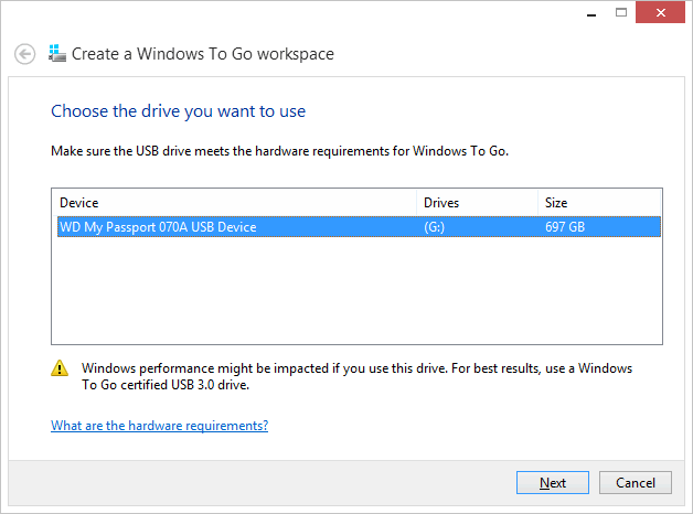 Create a Windows To Go workspace 1