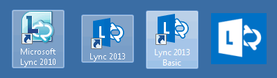 Lync klient ikony