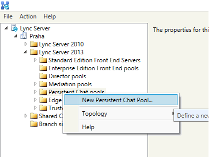 Lync - New Persistent Chat pool