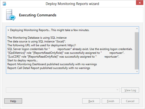 Deploy Monitoring Reports - execute