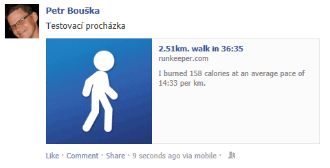 RunKeeper Facebook