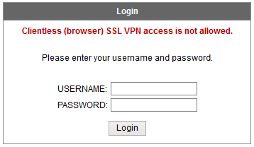 Clientless SSL VPN problém s licencí