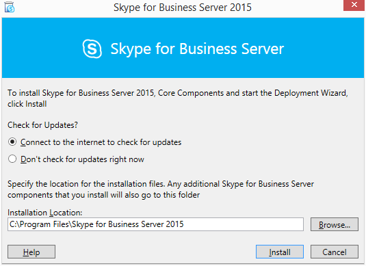 Skype for Business instalace