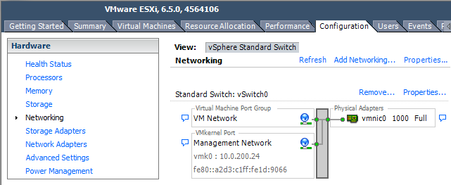 VMware vSphere vytvoření iSCSI vSwitch 01
