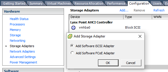 VMware vSphere konfigurace iSCSI Software Adapter 01