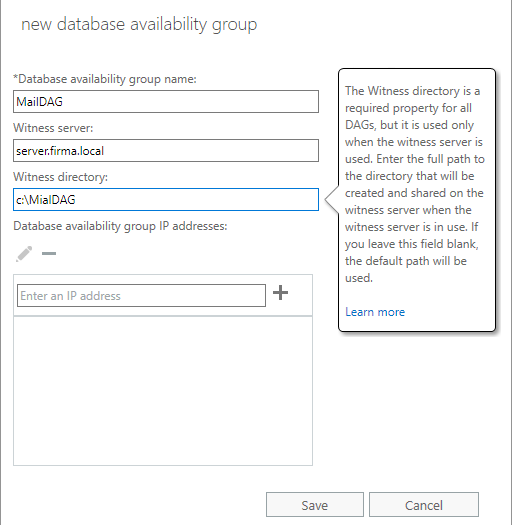 Nový DAG (Database Availability Groups)