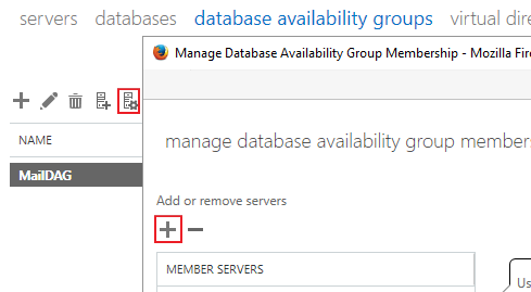 Přidání serveru do DAGu (Database Availability Groups)
