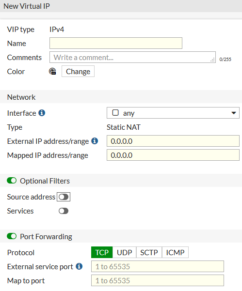 FortiGate Virtual IP FortiGate Virtual IP