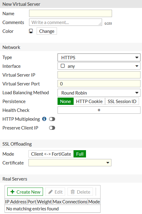 FortiGate Virtual Server FortiGate Virtual Server