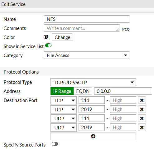 FortiGate New Service FortiGate New Service