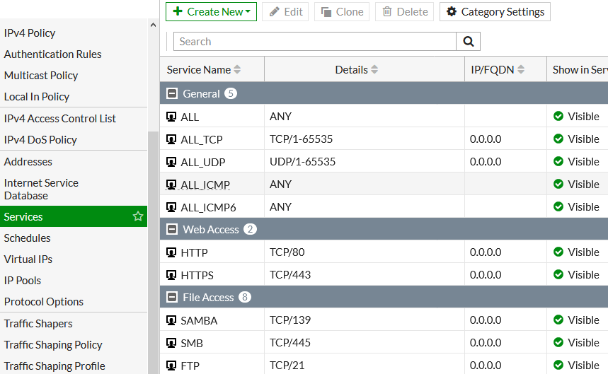 FortiGate Services FortiGate Services