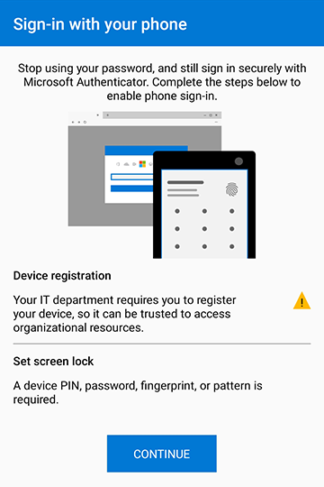Microsoft Authenticator nastavení Phone sign-in 2