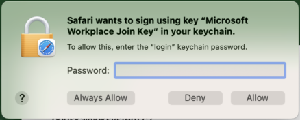 macOS Device Authentication - Microsoft Workplace Join Key