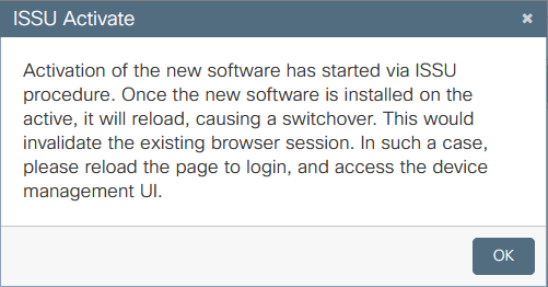 WLC C9800 WebUI - Software Upgrade ISSU - Activate
