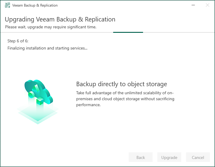 Veeam Backup & Replication upgrade - průběh aktualizace Veeam Backup & Replication upgrade - průběh aktualizace