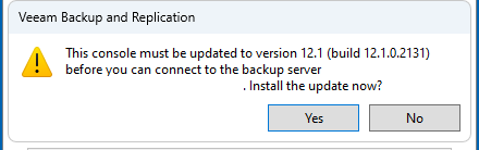 Veeam Backup & Replication upgrade - upgrade konzole Veeam Backup & Replication upgrade - upgrade konzole