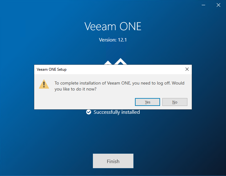 Instalace Veeam ONE - dokončení