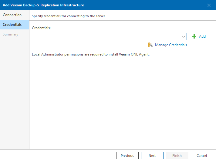 Veeam ONE - připojení Veeam Backup & Replication infrastruktury 2