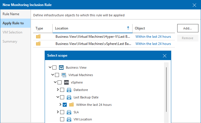 Veeam ONE - monitorovací pravidlo