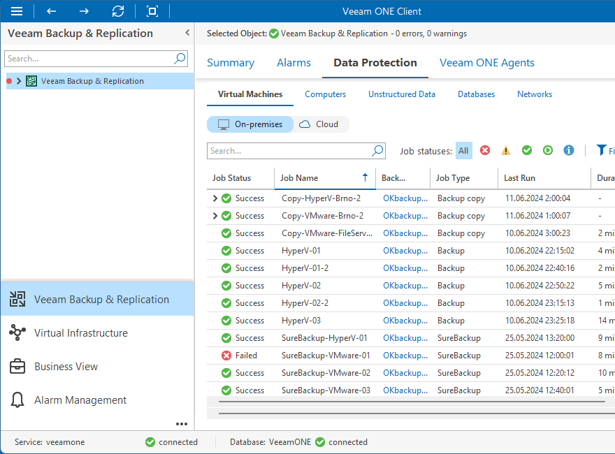 Veeam ONE Client - Veeam Backup & Replication - Data Protection