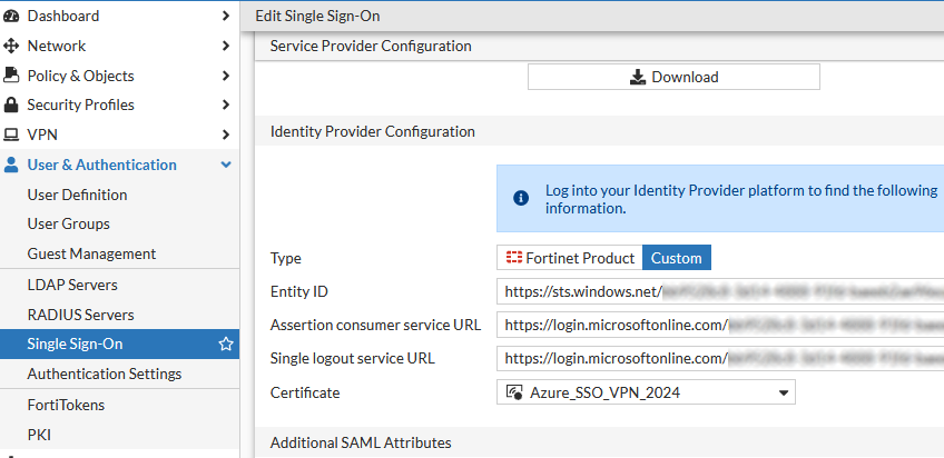 FortiGate - User & Authentication - Single Sign-On FortiGate - User & Authentication - Single Sign-On