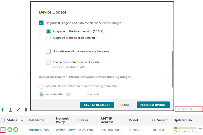 ExtremeCloud IQ - upgrade Firmware (IQ Engine OS) ExtremeCloud IQ - upgrade Firmware (IQ Engine OS)