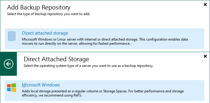 Veeam Backup & Replication - Add Backup Repository