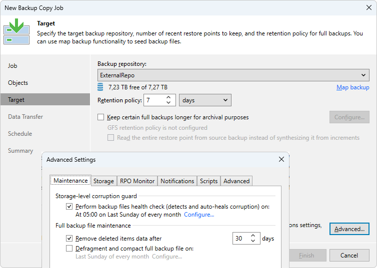 Veeam Backup & Replication - Backup Copy Job - Target