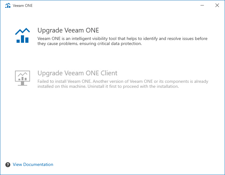 Upgrade Veeam ONE - volba komponent Upgrade Veeam ONE - volba komponent