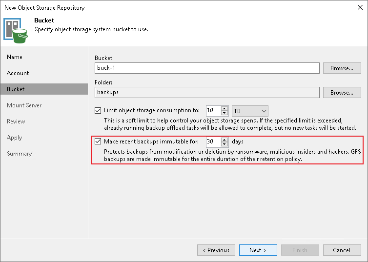 Veeam Backup & Replication - New Object Storage Repo - Immutability Veeam Backup & Replication - New Object Storage Repo - Immutability