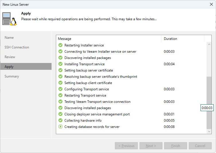 Veeam Backup & Replication - Add Linux Server - Apply Veeam Backup & Replication - Add Linux Server - Apply