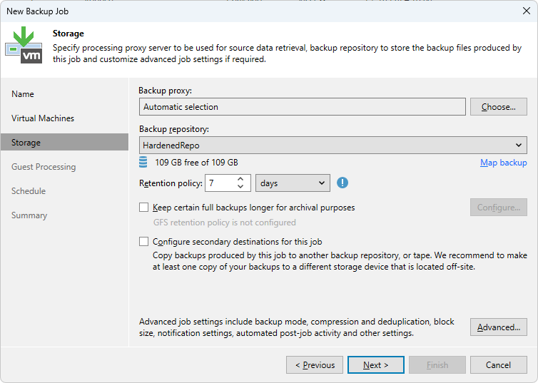 Veeam Backup & Replication - Backup Job - Storage Veeam Backup & Replication - Backup Job - Storage