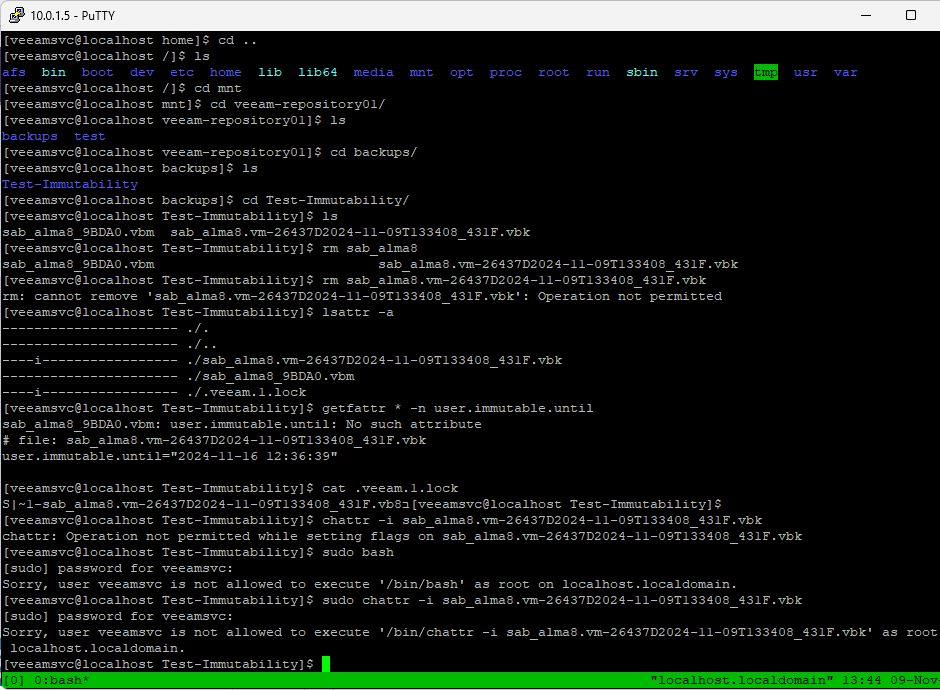 Veeam Hardened Repository - SSH na server Veeam Hardened Repository - SSH na server