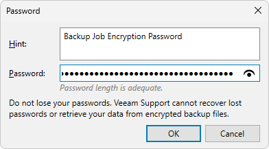 Veeam Backup & Replication - Add Encryption Password Veeam Backup & Replication - Add Encryption Password