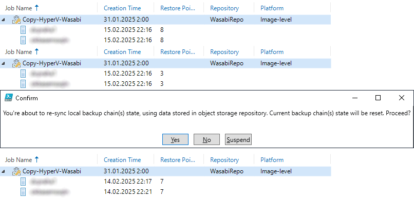 Veeam Sync-VBRObjectStorageRepositoryEntityState