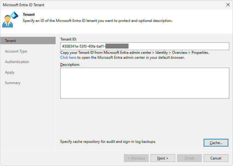 Veeam Backup & Replication - Add Entra ID Tenant - Tenant ID Veeam Backup & Replication - Add Entra ID Tenant - Tenant ID