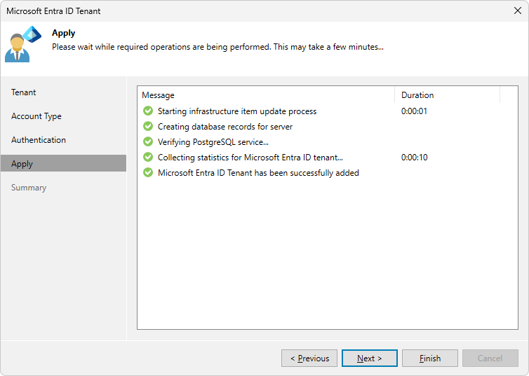 Veeam Backup & Replication - Add Entra ID Tenant - Apply Veeam Backup & Replication - Add Entra ID Tenant - Apply