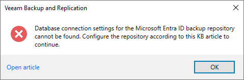 Veeam Backup & Replication - Add Entra ID Tenant - PostgreSQL error Veeam Backup & Replication - Add Entra ID Tenant - PostgreSQL error