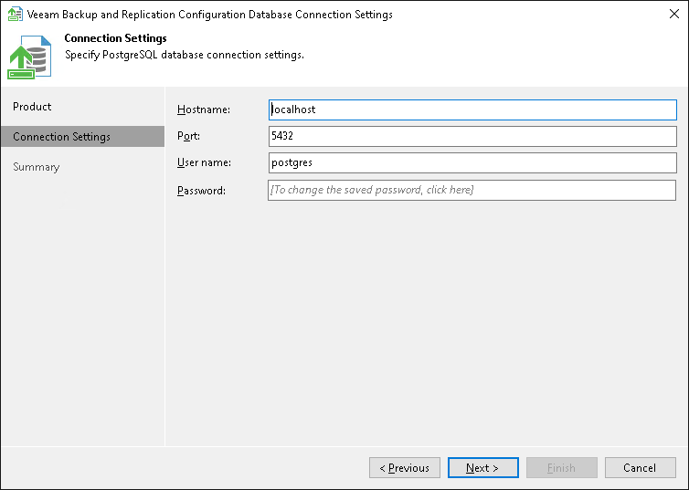 Veeam Backup & Replication Configuration Database Connection Settings Veeam Backup & Replication Configuration Database Connection Settings