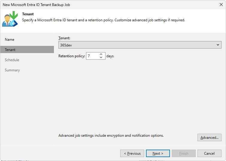 Veeam Backup & Replication - Entra ID Tenant Backup Job - Tenant Veeam Backup & Replication - Entra ID Tenant Backup Job - Tenant