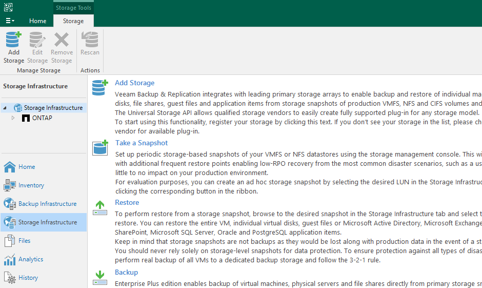 Veeam Backup & Replication - Storage Infrastructure