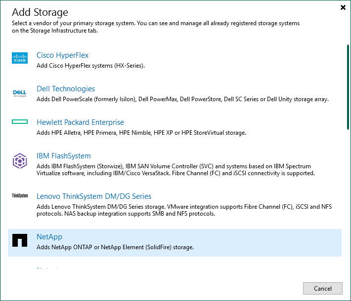 Veeam Backup & Replication - Storage Infrastructure - Add Storage
