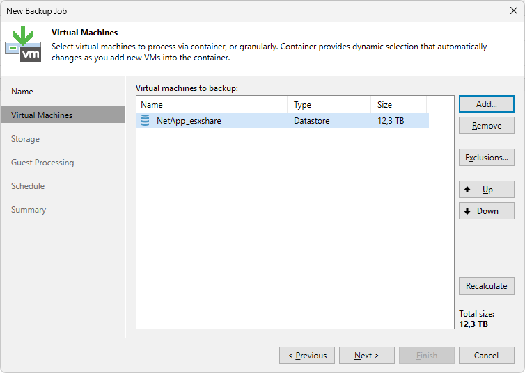 Veeam Backup & Replication - Snapshot-Only Job - VM