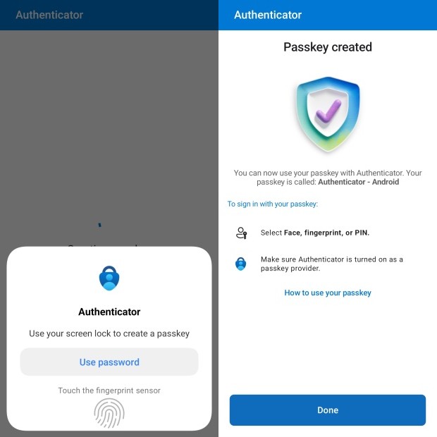 Authenticator Android - Create a passkey 2 Authenticator Android - Create a passkey 2