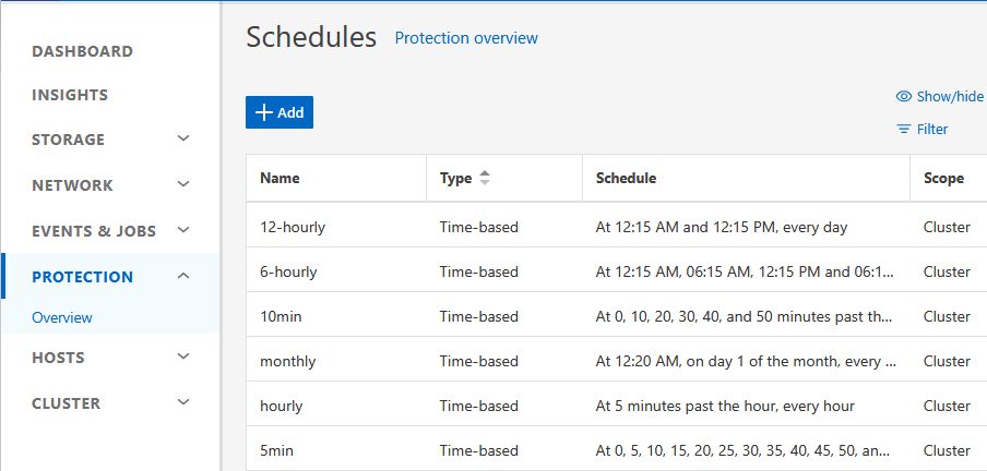NetApp ONTAP - Protection - Schedule Snapshot copies NetApp ONTAP - Protection - Schedule Snapshot copies